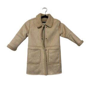 Copper Key girls 6X long length shearling winter coat GUC
